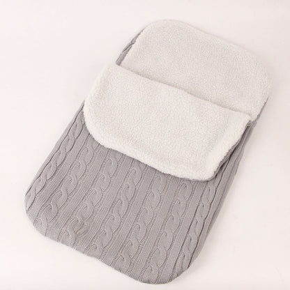 Knit Fleece Double Layer Sleeping Bag For 17-24 Inches Reborn Dolls
