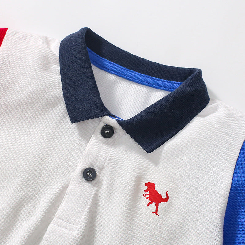 Kids' Short-Sleeved Polo Shirt in Breathable Cotton Matching