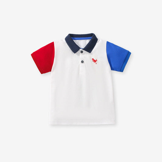 Kids' Short-Sleeved Polo Shirt in Breathable Cotton Matching