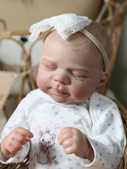 19 Inches Lifelike Soft Body Closed Eyes Reborn Doll- Pascale