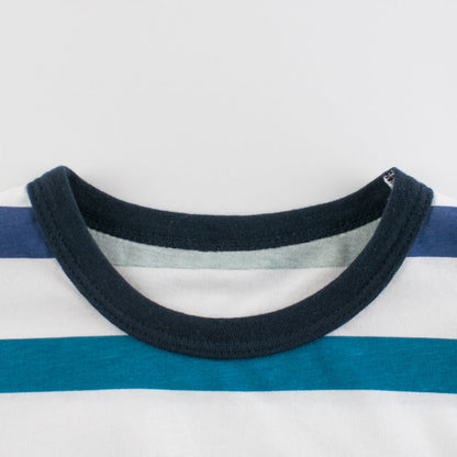 Rainbow Stripe Crew Neck Short Sleeve T-Shirt