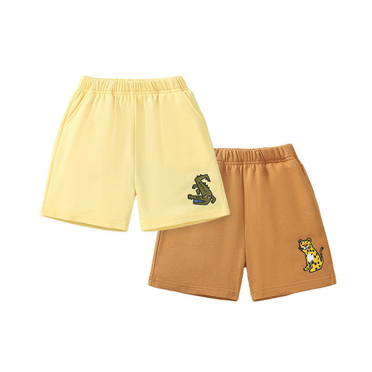 cartoon summer cotton solid color boys' shorts
