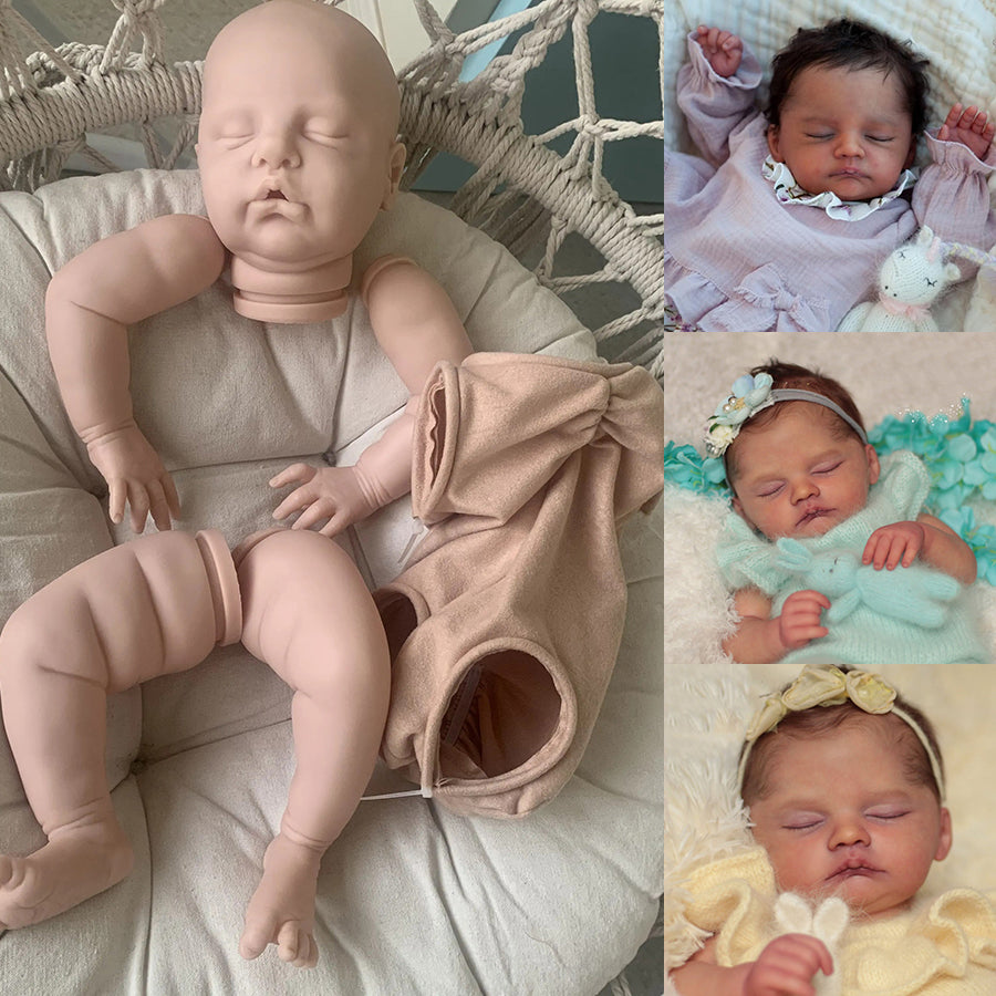 22 Inches Unpainted Closed Eyes Reborn Doll Kit Ruby