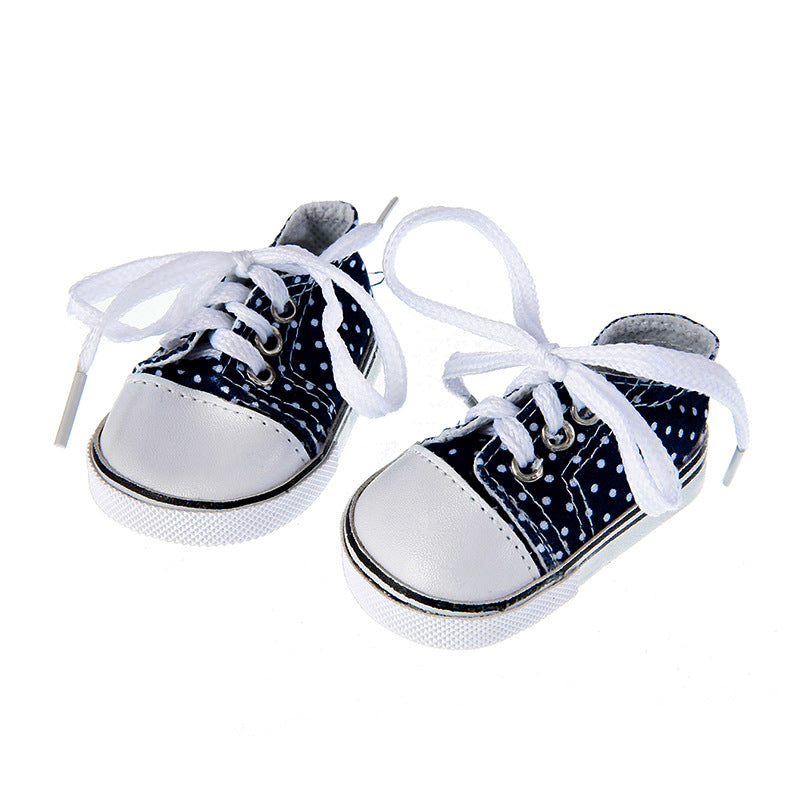 High Top Canvas Shoes for 17-18 Inches Reborn Dolls
