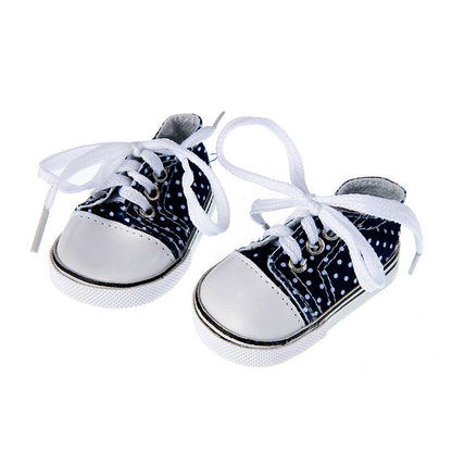 High Top Canvas Shoes for 17-18 Inches Reborn Dolls