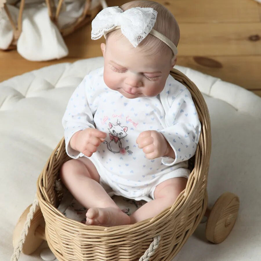 19 Inches Lifelike Soft Body Closed Eyes Reborn Doll- Pascale