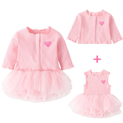 Cute Jumpsuit Dress 2-Piece Set for 22-24 Inches Dolls