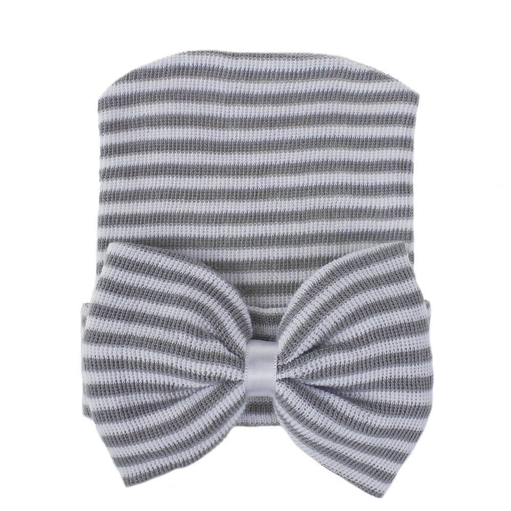 Cute Bow Knot Knitted Pullover Baby Hat