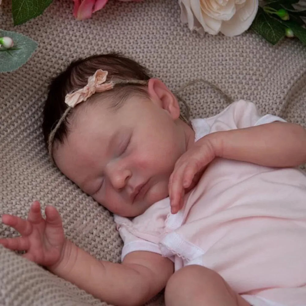 19 Inches Sweet Merle Sleeping Reborn Doll Girl- Laura Serie