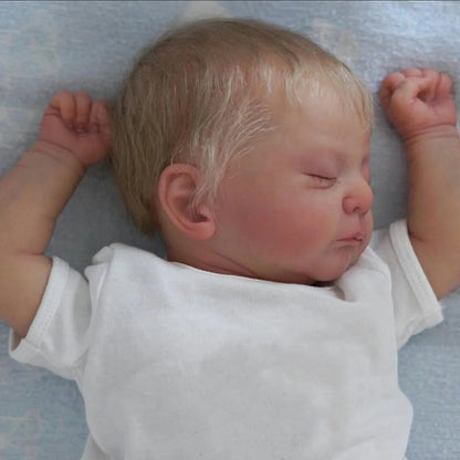 19 Inches Lifelike Closed Eyes Blonde Hair Reborn Doll-Kai