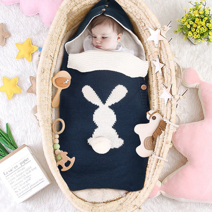 Warm Knit Fleece Bunny Sleeping Bag For 17-24 Inches Reborn Dolls
