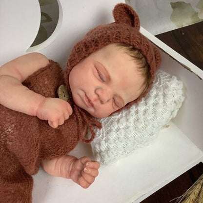 19 Inches 3D-Paint Lifelike Closed Eyes Pascale Reborn Doll