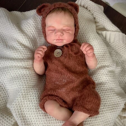 19 Inches 3D-Paint Lifelike Closed Eyes Pascale Reborn Doll