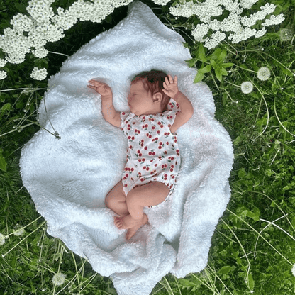 19 Inches Realistic Closed Eyes Short Hair Reborn Dolls Girl-Laura
