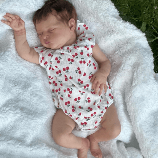 19 Inches Realistic Closed Eyes Short Hair Reborn Dolls Girl-Laura