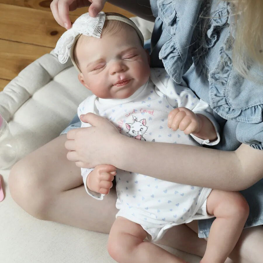 19 Inches Lifelike Soft Body Closed Eyes Reborn Doll- Pascale