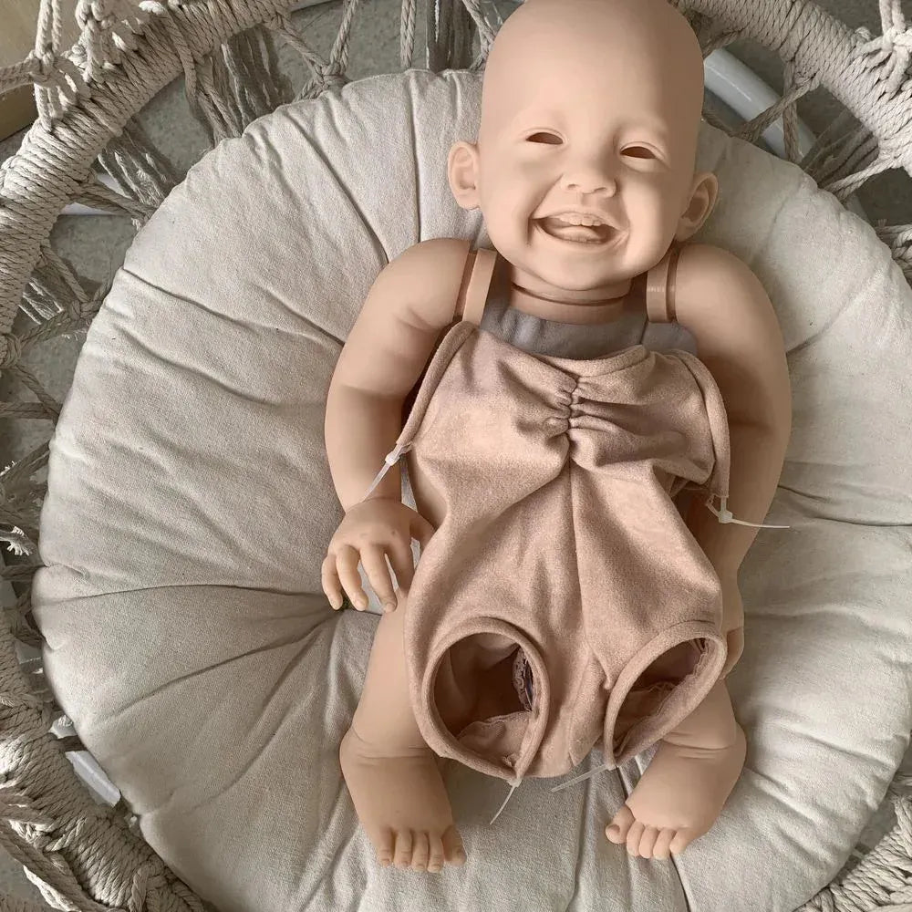 23 inches Unpainted Mila Open Eyes Smile Reborn Doll Kit