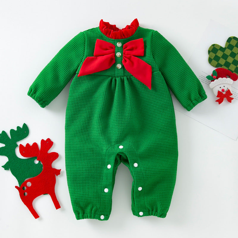 Autumn and Winter Christmas Jumpsuit for 27-28 Inches Dolls