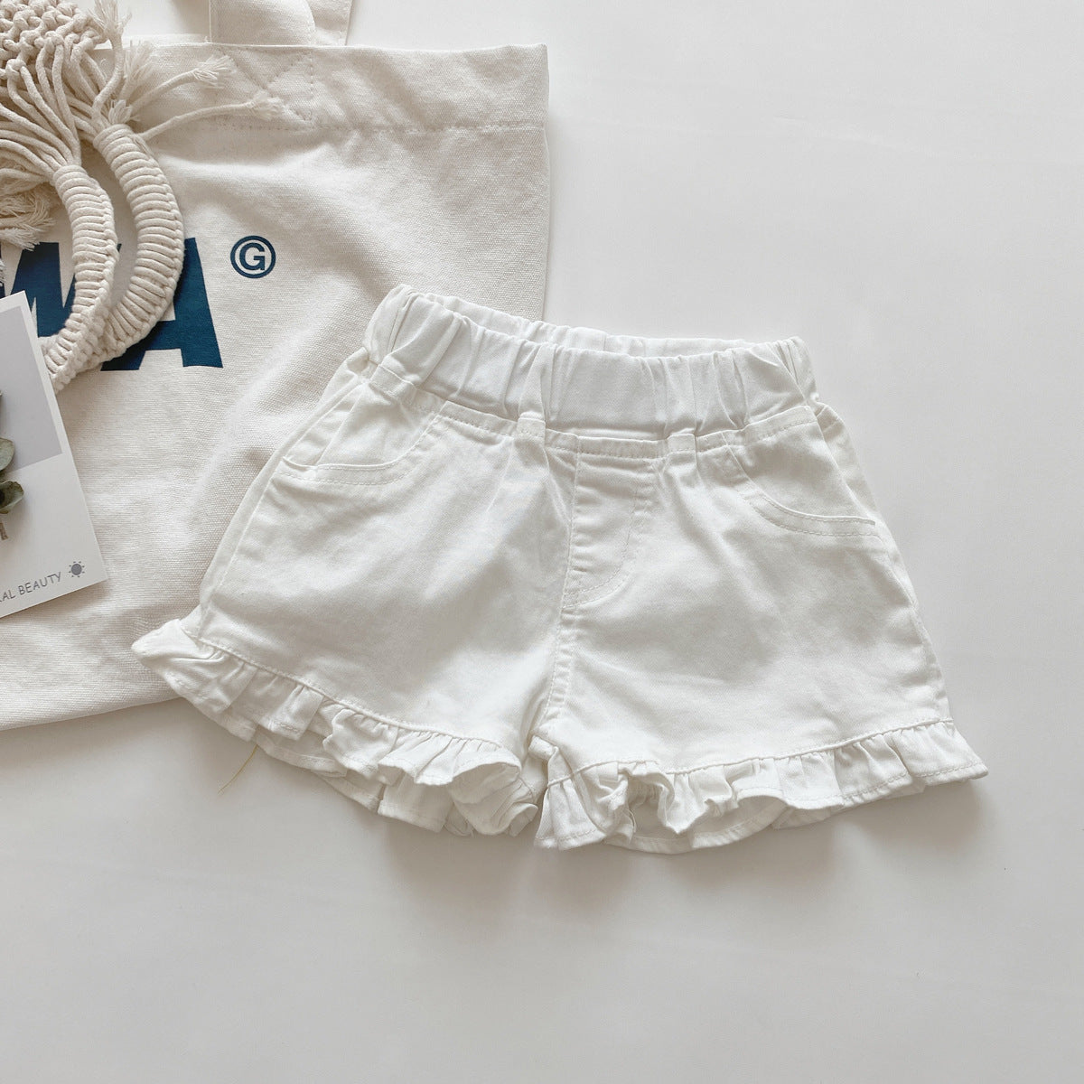 Girls Denim Ruffled Summer shorts