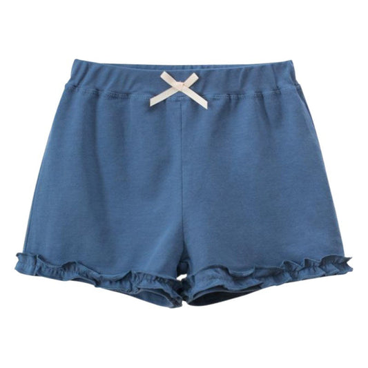 Cotton Solid Color Ruffled shorts for Girls