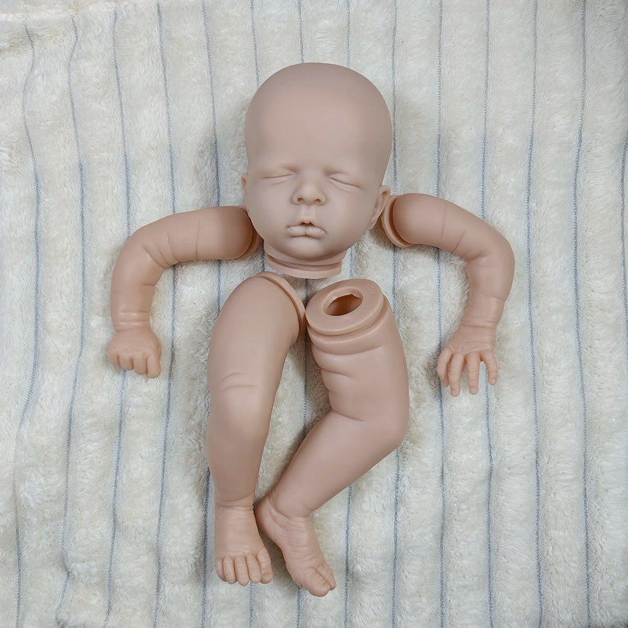 20 Inches Closed Eyes Unpainted Reborn Doll Kit Luisa