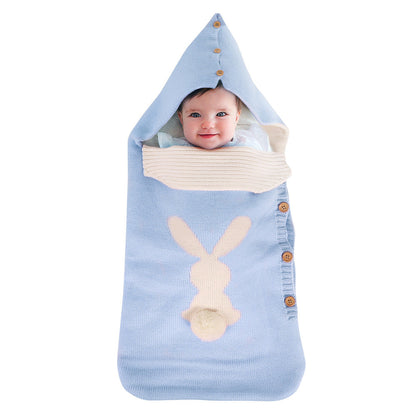 Warm Knit Fleece Bunny Sleeping Bag For 17-24 Inches Reborn Dolls
