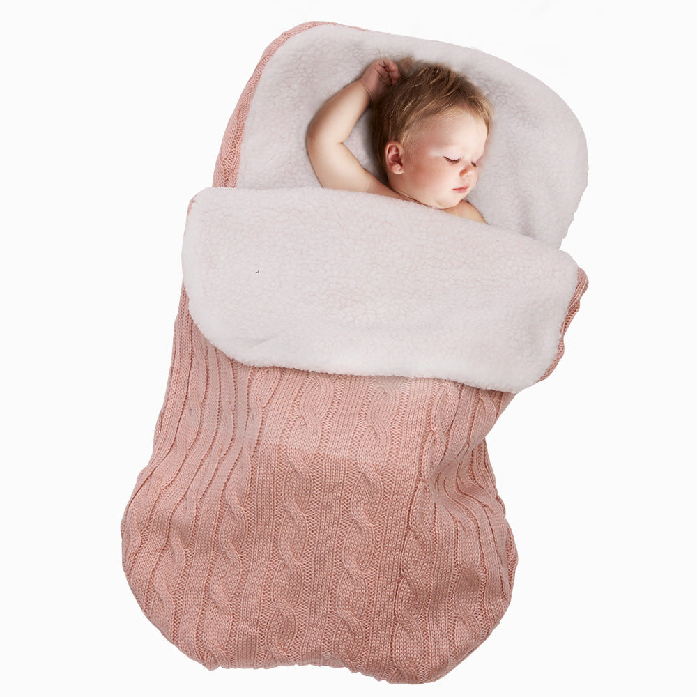 Knit Fleece Double Layer Sleeping Bag For 17-24 Inches Reborn Dolls