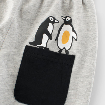 Cartoon Penguin Summer Shorts for Boys