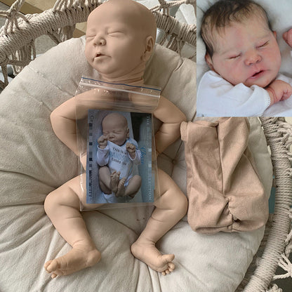 21 Inches Closed Eyes Unpainted Chase Reborn Doll Kit