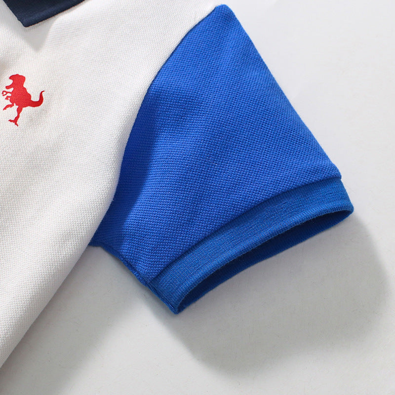 Kids' Short-Sleeved Polo Shirt in Breathable Cotton Matching