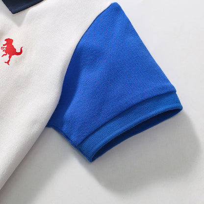 Kids' Short-Sleeved Polo Shirt in Breathable Cotton Matching