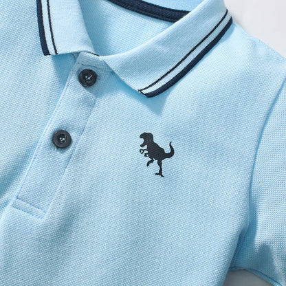 Pure Cotton Polo Shirt for Kids in Color