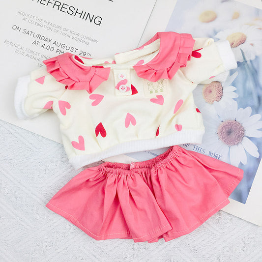 Heart Sweater and Skirt 2-Piece Set for 30cm Reborn Dolls