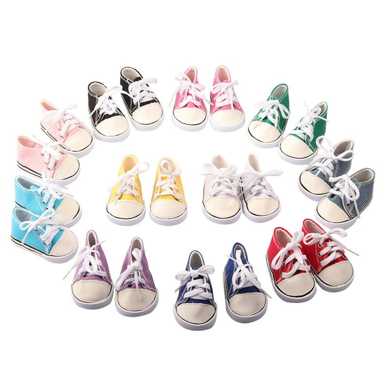 High Top Canvas Shoes for 45cm/18 Inches Reborn Dolls