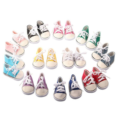 High Top Canvas Shoes for 45cm/18 Inches Reborn Dolls