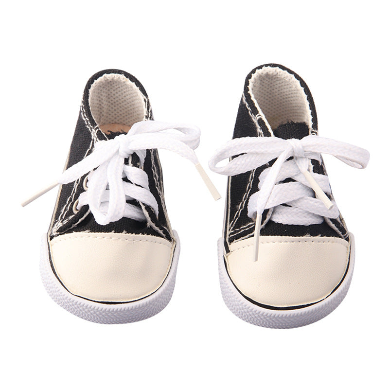 High Top Canvas Shoes for 17-18 Inches Reborn Dolls