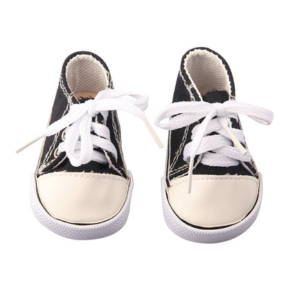 High Top Canvas Shoes for 17-18 Inches Reborn Dolls