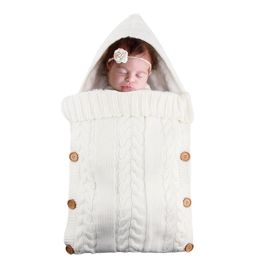 Warm Knit Fleece Solid Color Sleeping Bag For 17-24 Inches Reborn Dolls