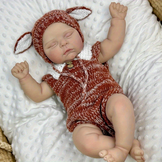 20 Inches 3D Skin Soft Body Sleeping Reborn Doll- Peaches