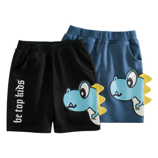 Cartoon dinosaur Print Summer Shors for Boys