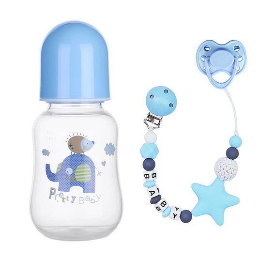 Reborn Doll Baby Bottle Magnetic Pacifier and Pacifier Chain 3-Piece Set