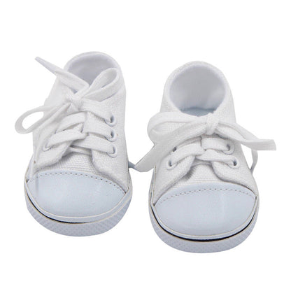 High Top Canvas Shoes for 17-18 Inches Reborn Dolls