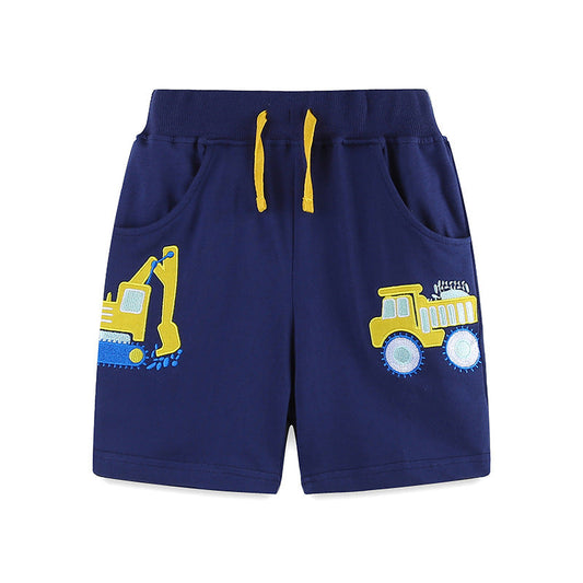 cartoon embroidery children's sports pants