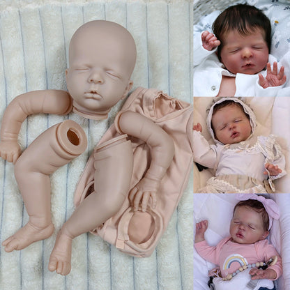 20 Inches Closed Eyes Unpainted Reborn Doll Kit Luisa