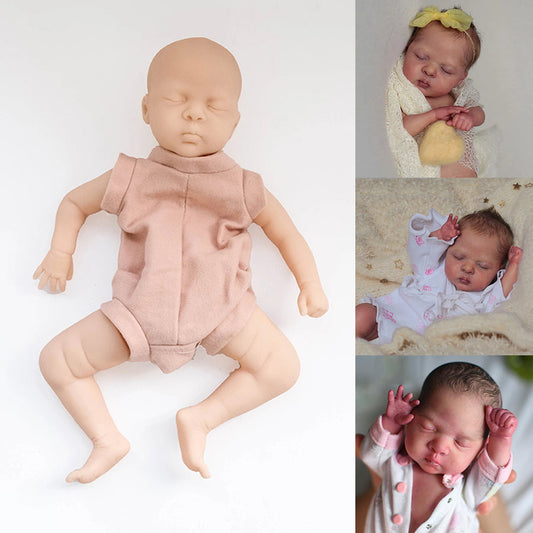 Unpainted 12 Inches Closed Eyes Reborn Luna Doll Kit