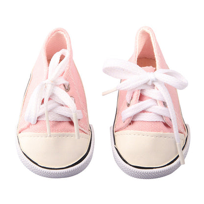 High Top Canvas Shoes for 17-18 Inches Reborn Dolls