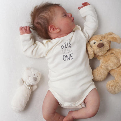 18 Inches lifelike reborn dolls with closed eyes and hair-Sam