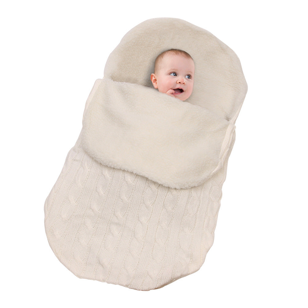Knit Fleece Double Layer Sleeping Bag For 17-24 Inches Reborn Dolls