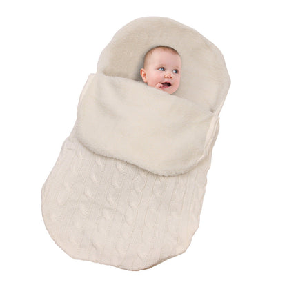 Knit Fleece Double Layer Sleeping Bag For 17-24 Inches Reborn Dolls