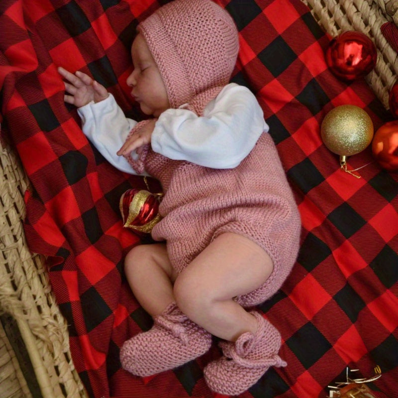 50cm Soft Body Sleeping Laura Reborn Doll In Pink Sweater